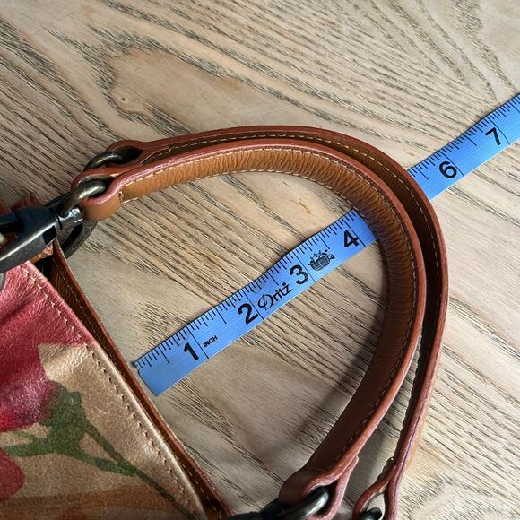 Maurizio Taiuti Italian Leather Floral Watercolor Women’s Bucket Bag Multi Color - Picture 10 of 10